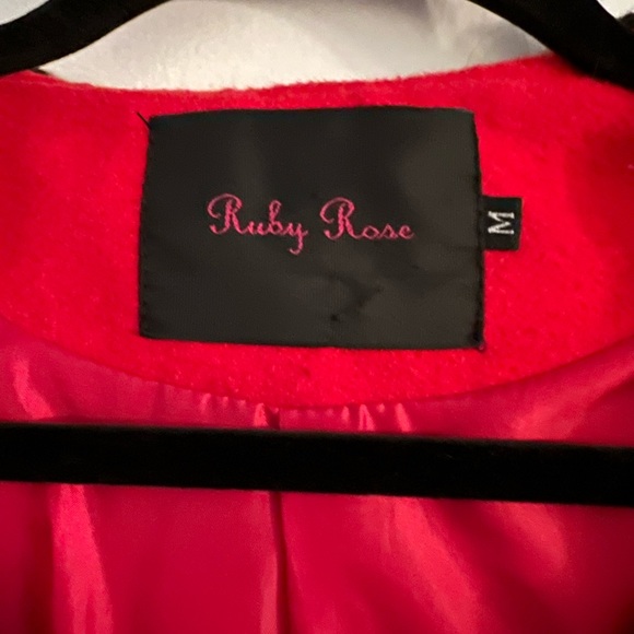Ruby Rose Red Peacoat - Picture 3 of 4